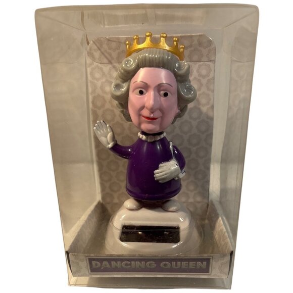 Solar Powered Dancing Queen Bobblehead Novelty Collectible - Picture 1 of 5